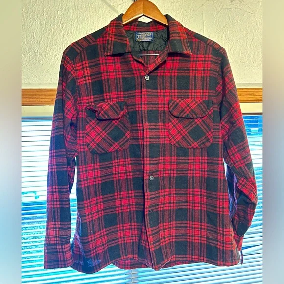Pendleton | Shirts | Vintage 5s60s Pendleton Wool Red And Pendleton | Shirts | Vintage 5s60s Pendleton Wool Red And